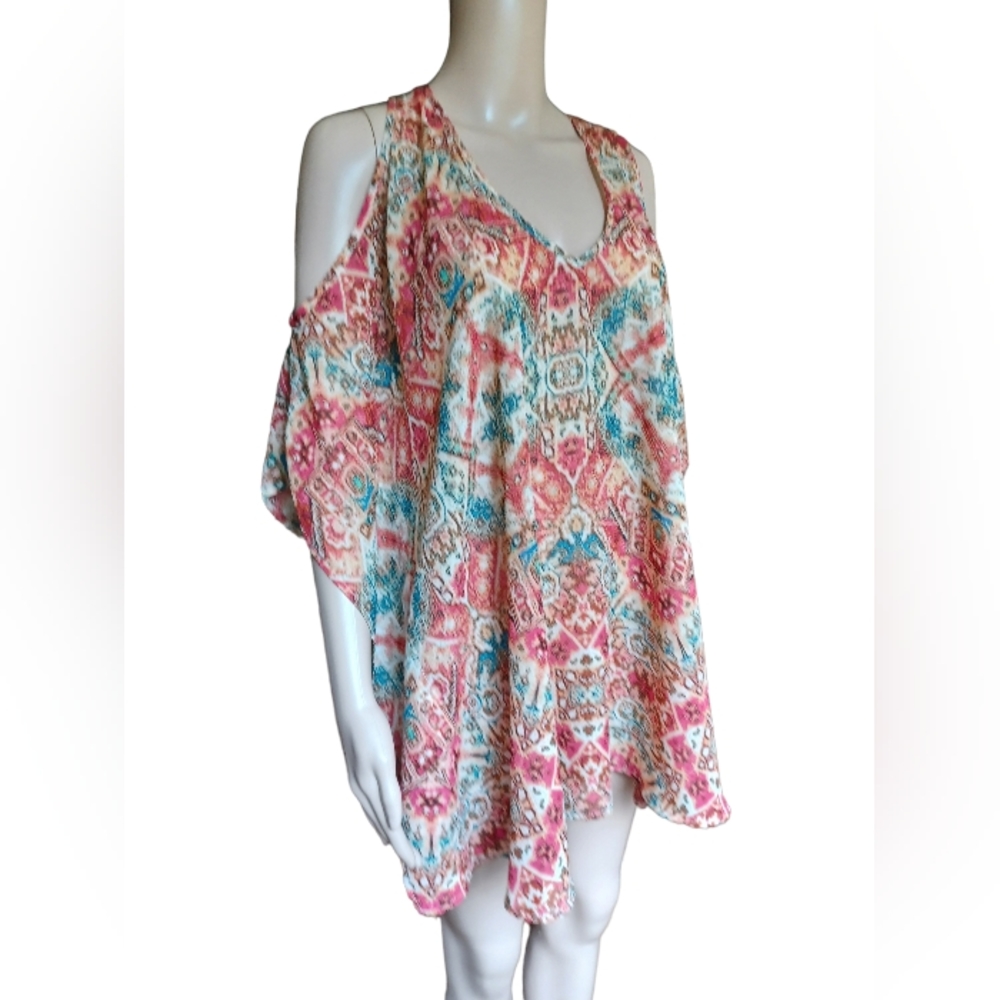 Show Me Your Mumu Cold Shoulder Top Multicolor Size XS